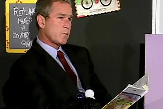 Bush said he “wanted to project a sense of calm” so as to not “rattle the kids” on 9/11